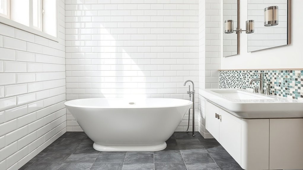 options de matériaux de carrelage pour salle de bain