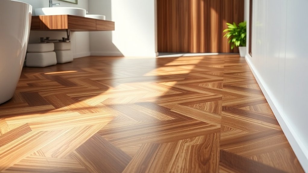 installation de sol de salle de bain durable