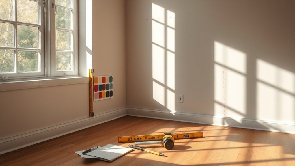 évaluer l'espace avant la rénovation