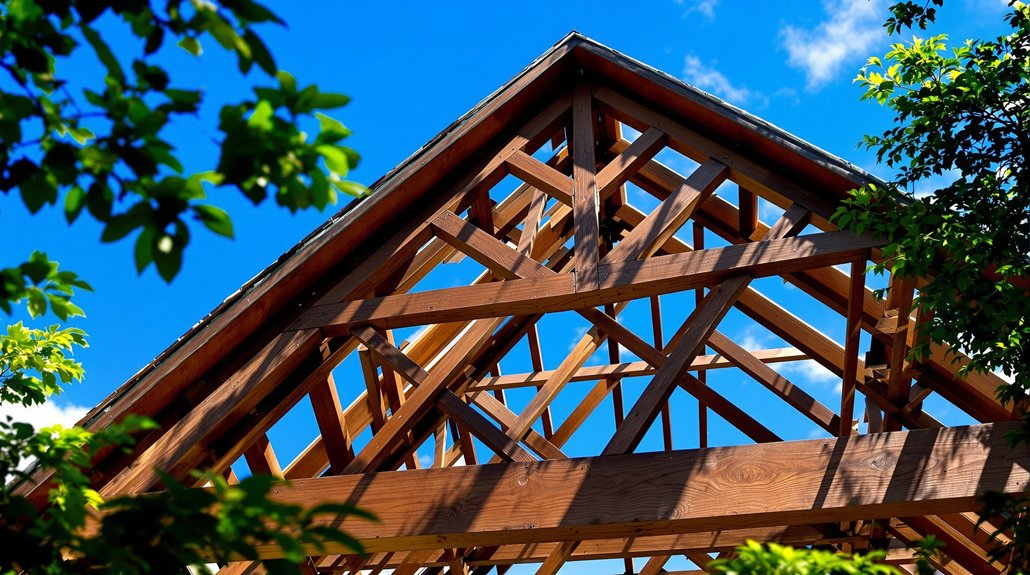 aperçu de la structure de toit de fermette