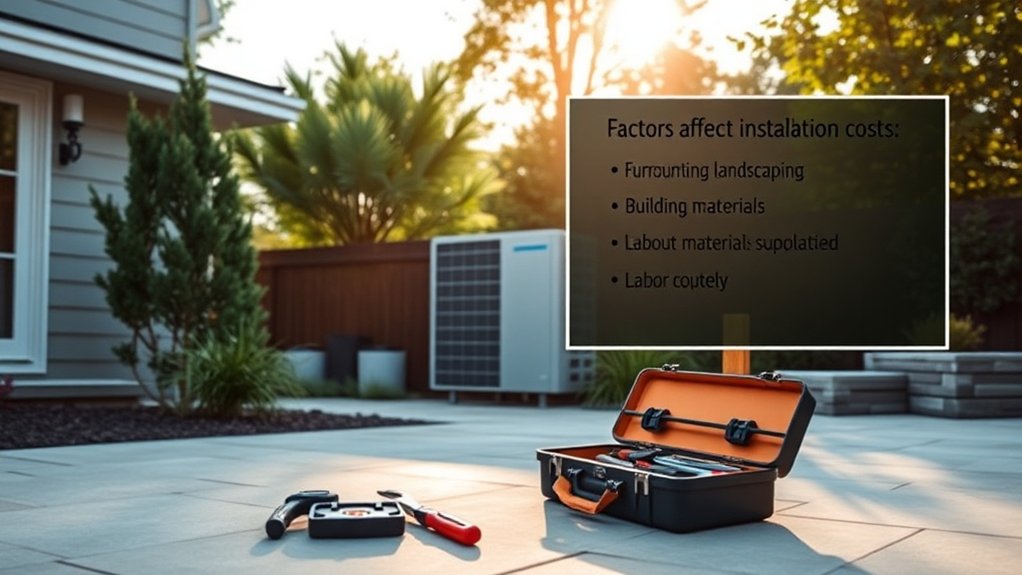 facteurs influençant le coût d'installation