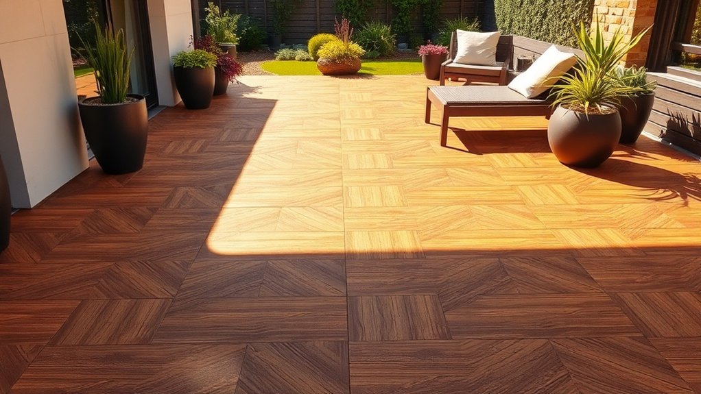 options de terrasse en résine polyvalente