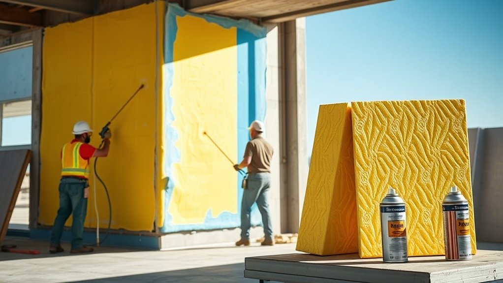 méthodes d'application pour l'isolation