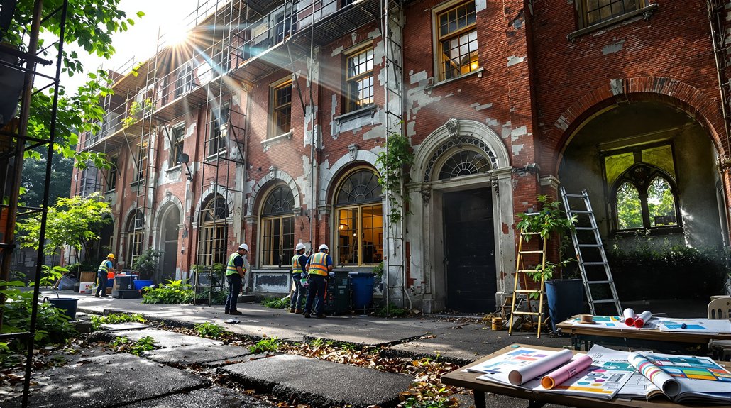 rénovation complète d'un bâtiment historique