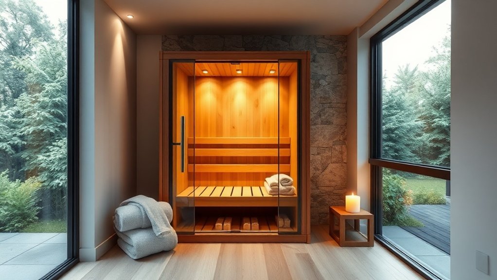 exigences d'espace pour un sauna à domicile