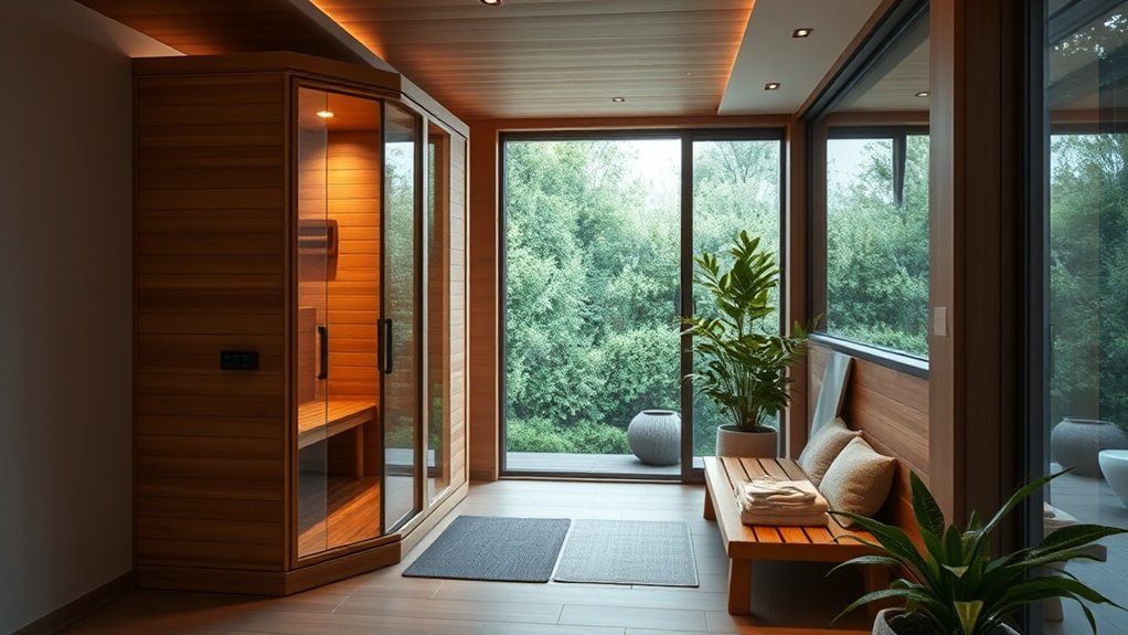 intégration de sauna de bien-être à domicile